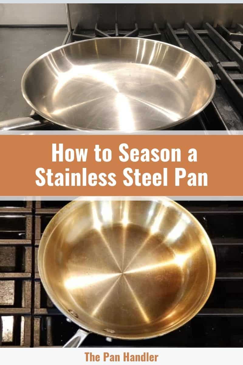 how to season stainless steel pan