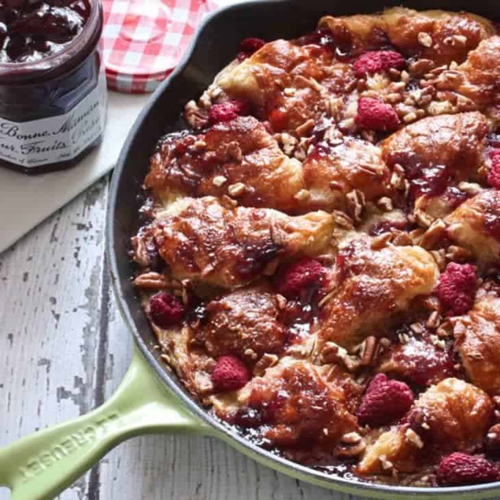 Skillet French Toast and Preserves Casserole