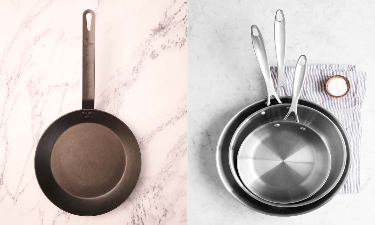 carbon steel vs stainless steel cookware