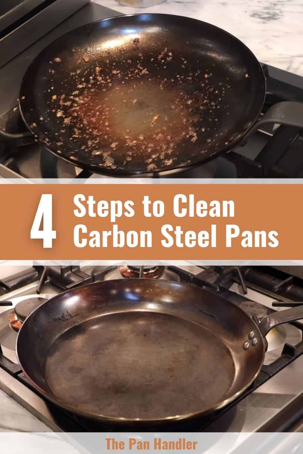 how to clean a steel pan