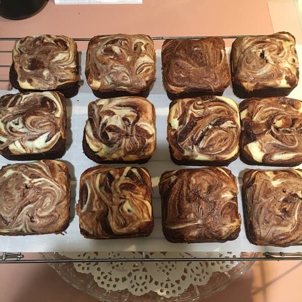 Philadelphia marbled brownies