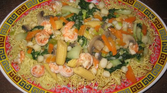 Food Seafood Pan Fried Noodles Recipe