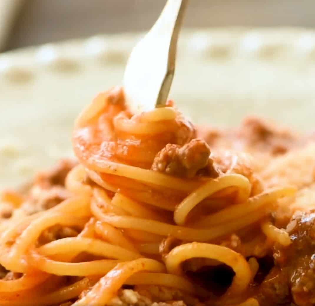 One Pot Skillet Spaghetti