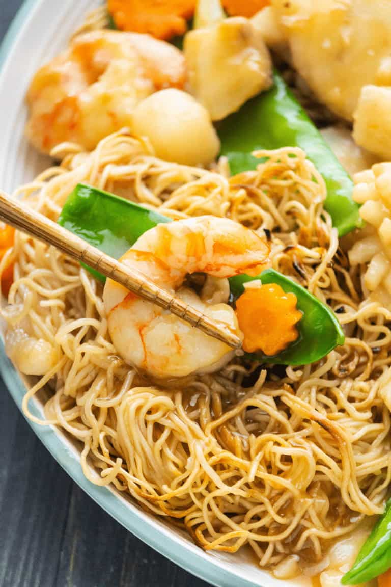 Wok & Kin Crispy Egg Noodles with Seafood Recipe