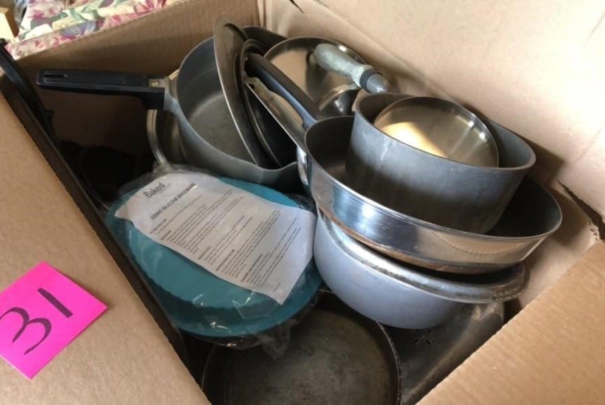 packing pots and pans