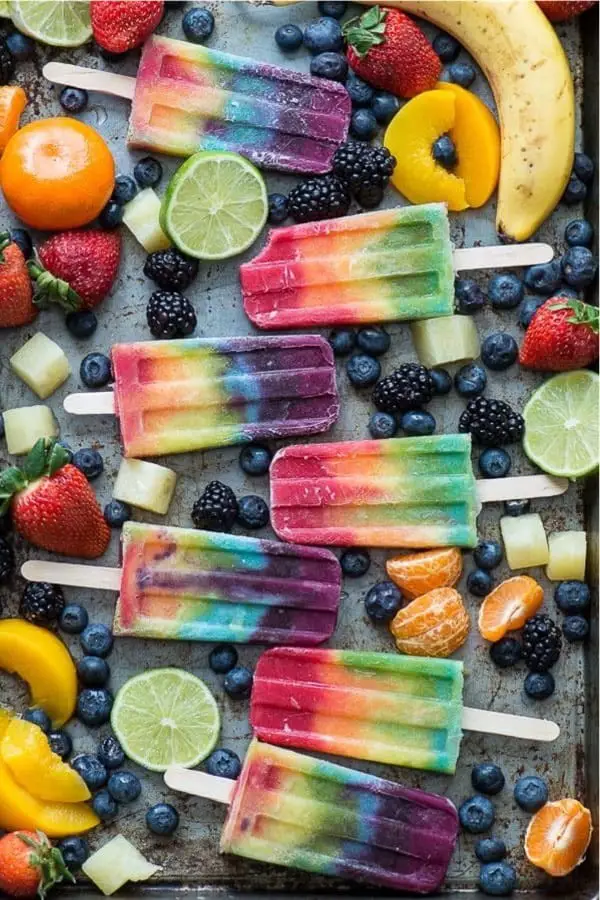 Rainbow Popsicles