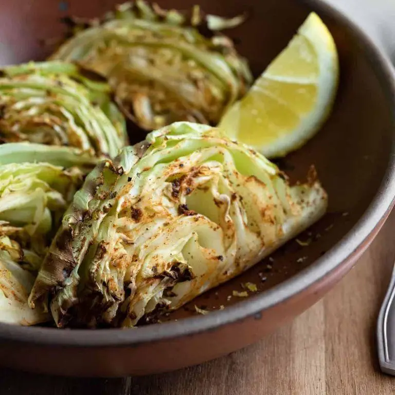 Air Fryer Cabbage with Lemon Butter