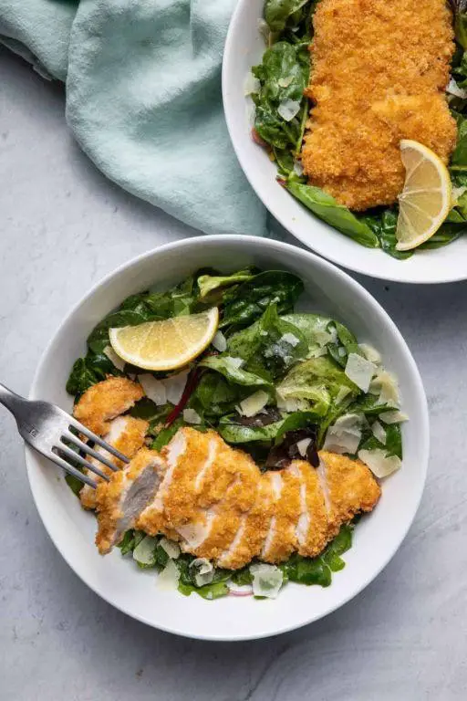 Air Fryer Chicken Parmesan Salad