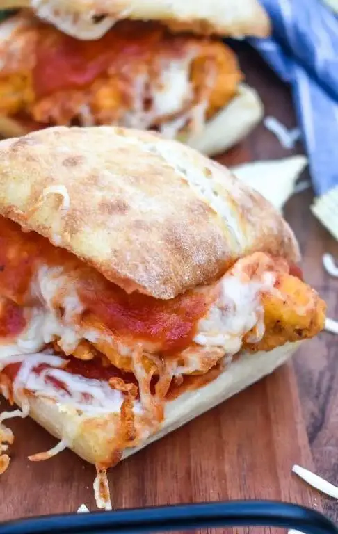 Air Fryer Chicken Parmesan Sandwich