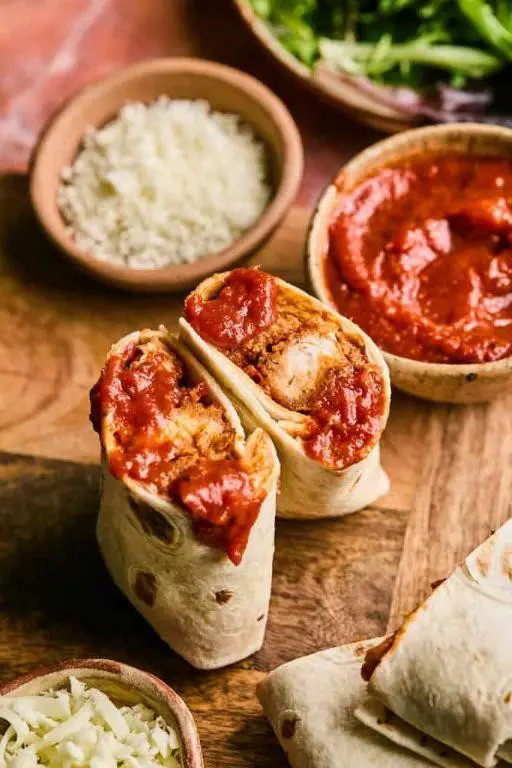 Air Fryer Chicken Parmesan Wraps