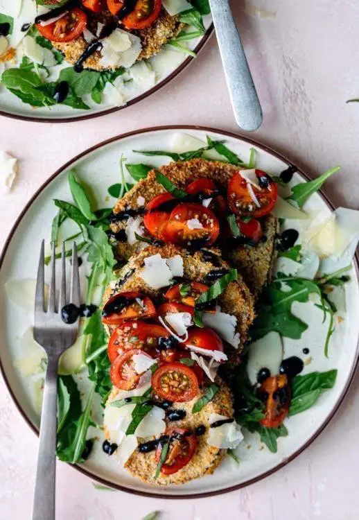 Air Fryer Eggplant and Tomato Salad