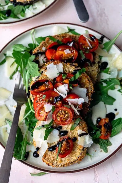 Air Fryer Eggplant with Balsamic Glaze
