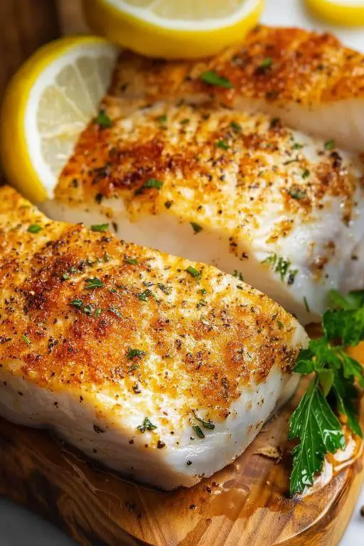 Air Fryer Haddock with Lemon Butter Sauce