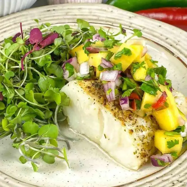 Air Fryer Haddock with Mango Salsa