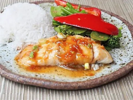 Air Fryer Haddock with Sweet Chili Glaze
