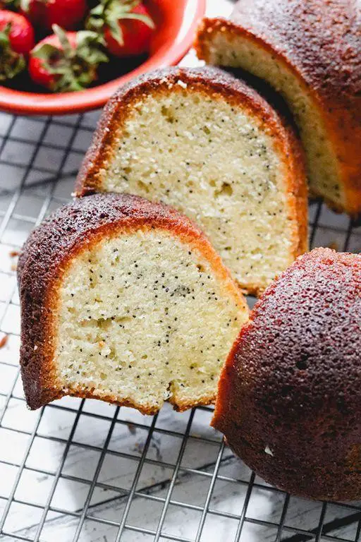 Almond Poppy Seed Pound Cake