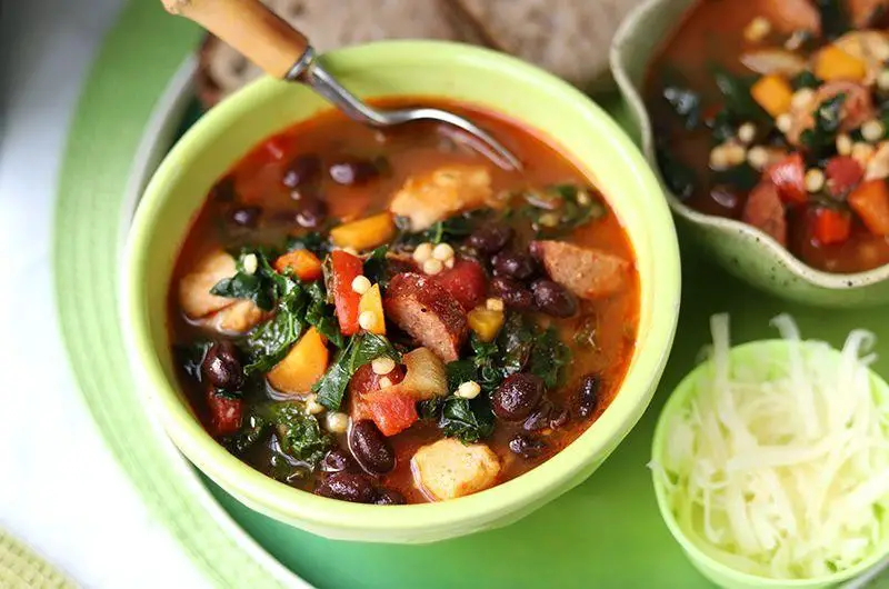 Andouille Chicken Sausage and Black Bean Soup
