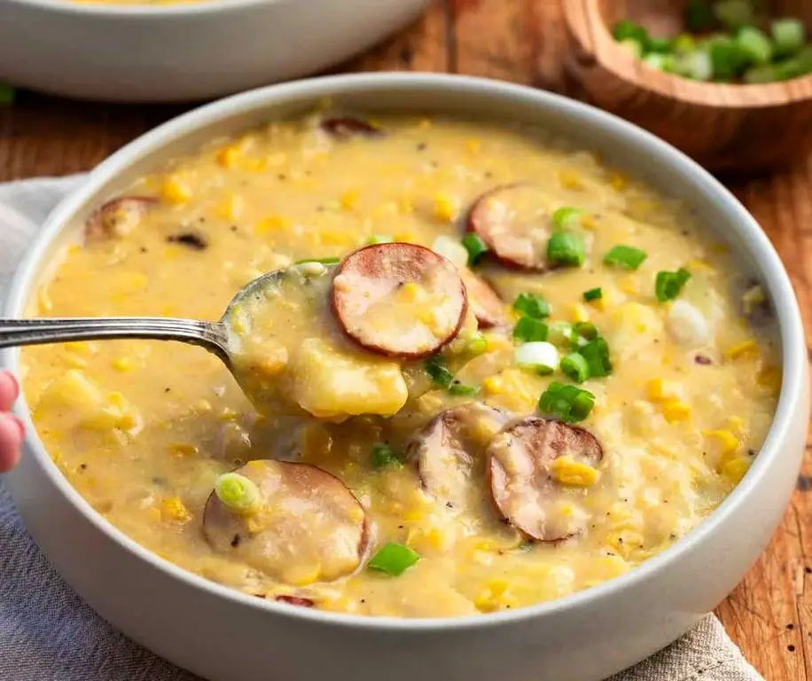 Andouille Chicken Sausage and Corn Chowder