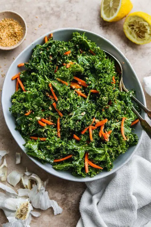 Asian Kale Salad with Sesame Ginger Dressing