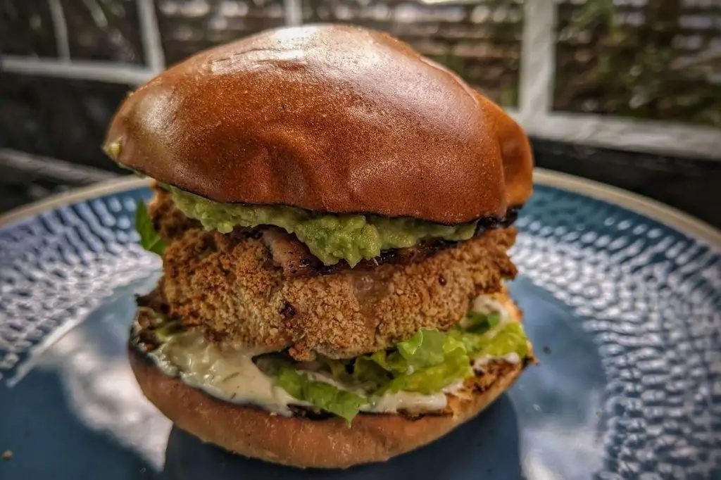 Avocado and Bacon Chicken Burger