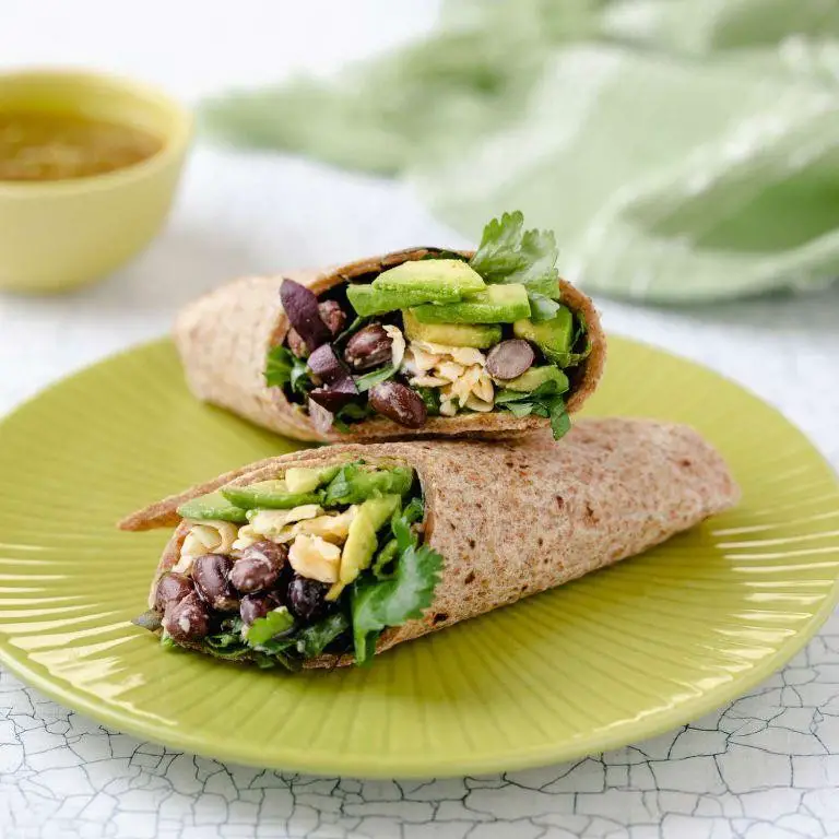 Avocado and Black Bean Vegan Wrap