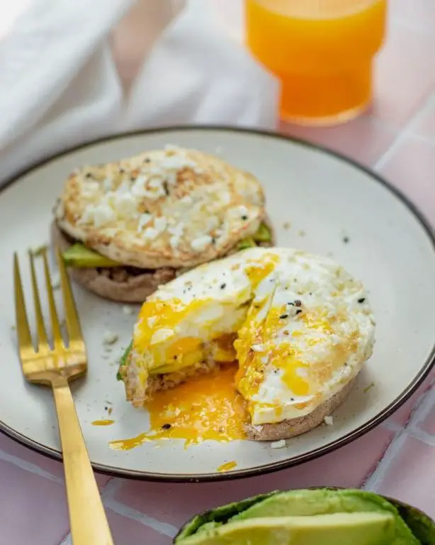 Avocado and Egg English Muffin