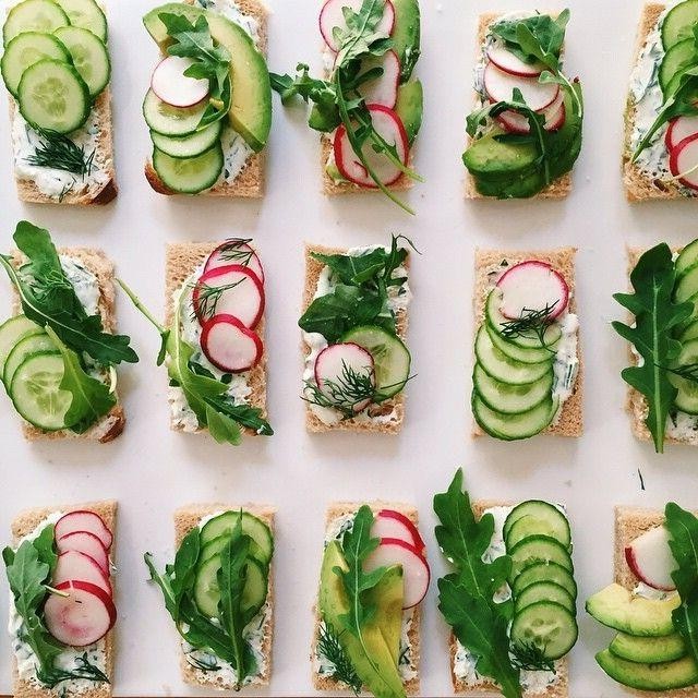 Avocado and Radish Tea Sandwiches