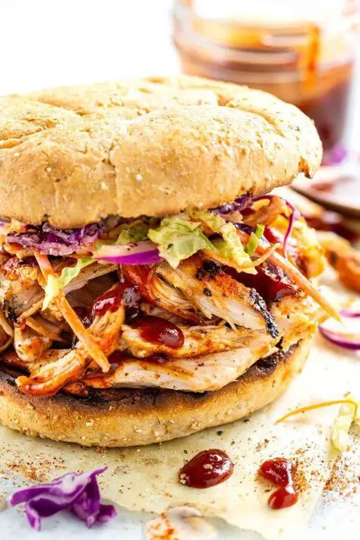 BBQ Chicken Cutlet Sandwich with Coleslaw