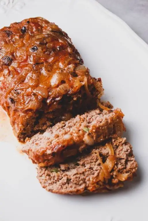 BBQ Chicken Meatloaf with Caramelized Onions