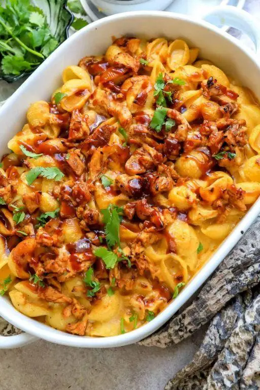 BBQ Chicken and Bacon Mac and Cheese