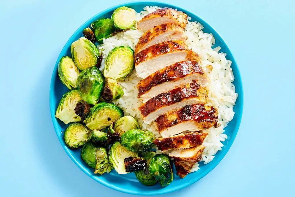 BBQ Chicken and Roasted Brussels Sprouts