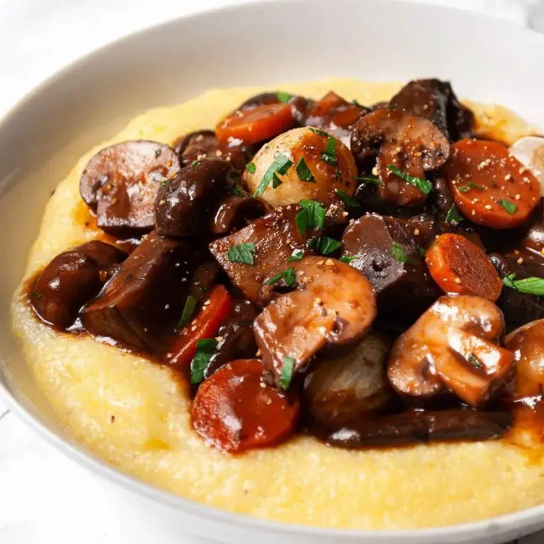 Baby Bella Mushroom and Beef Bourguignon