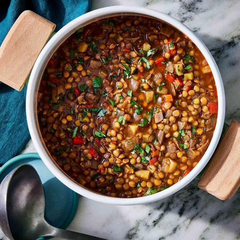 Baby Bella Mushroom and Lentil Stew