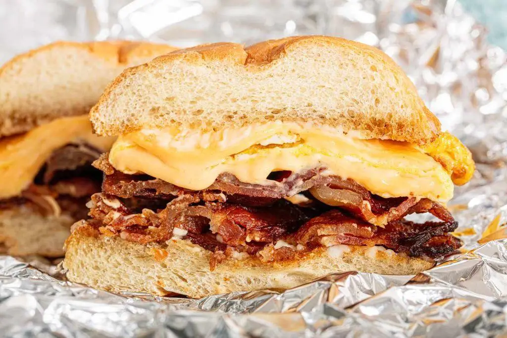 Bacon, Egg, and Cheese Breakfast Sandwich