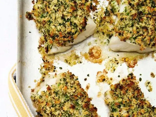 Baked Cod with Herb Crust
