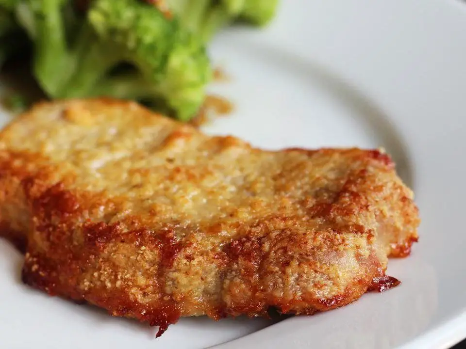Baked Thin Pork Chops with Parmesan Crust