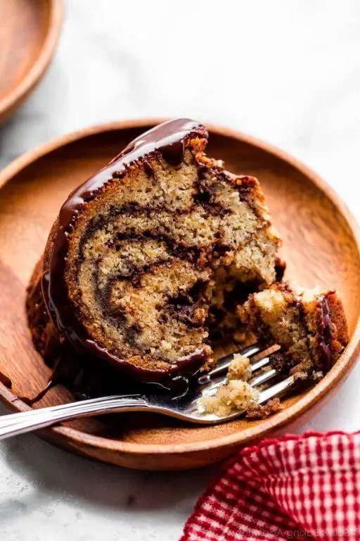 Banana Nut Marble Cake