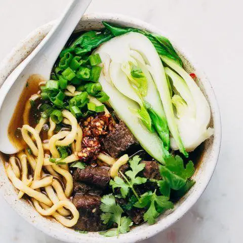 Beef Noodle Soup with Bok Choy