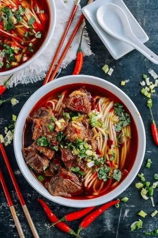 Beef Noodle Soup with Chili Oil
