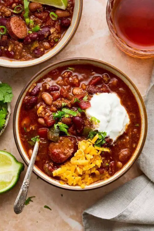 Beef Sausage and Bean Chili