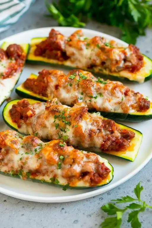 Beef Sausage and Zucchini Boats