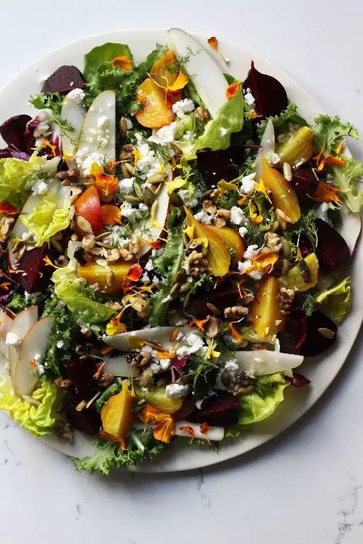 Beet and Pear Salad with Blue Cheese