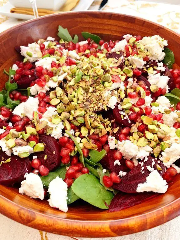 Beet and Pomegranate Salad with Pistachios