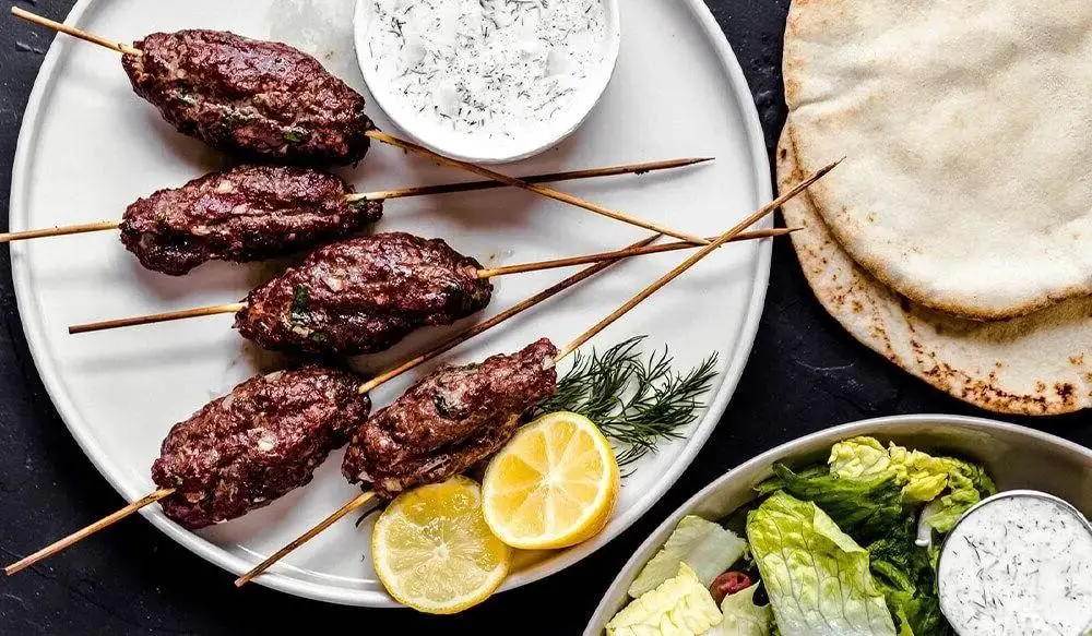 Bison Kebabs with Tzatziki Sauce