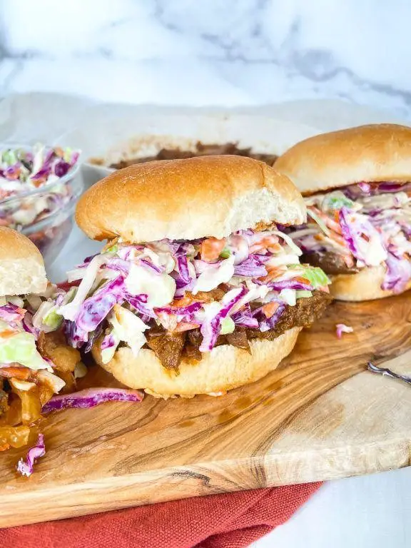 Bison Sloppy Joes with Coleslaw