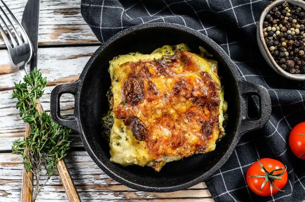 Bison and Spinach Lasagna