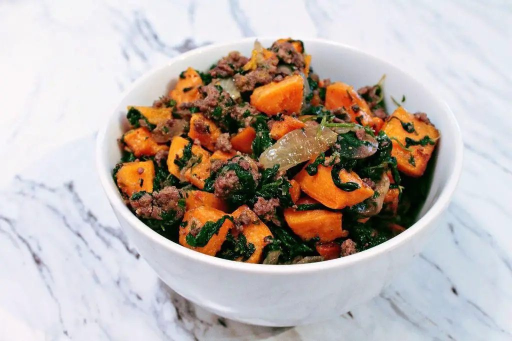 Bison and Sweet Potato Hash
