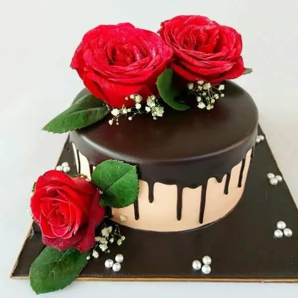 Black Forest Rose Cake