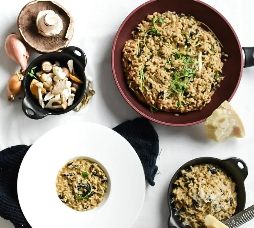 Black Trumpet Mushroom Risotto