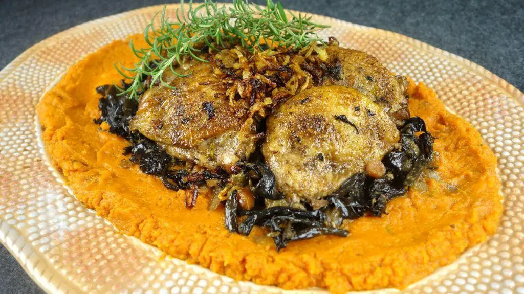 Black Trumpet Mushroom and Chicken Casserole